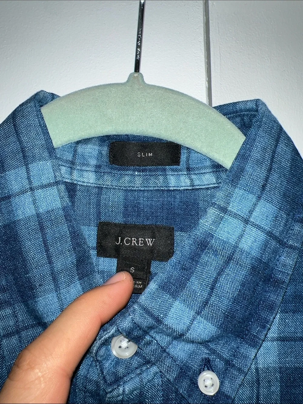 J. Crew Blue Plaid Button-Down Shirt